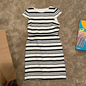 J Crew navy and white striped dress size 12